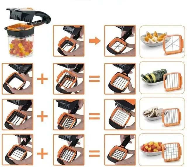 Mini Fatiador 5 Em 1 Frutas Verduras Legume Batata Cenoura Couve Maça Pera  - Foto 4