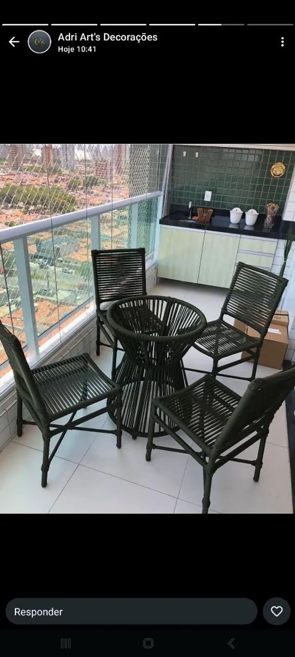 Conjunto de mesa e cadeiras para área externa - Foto 2