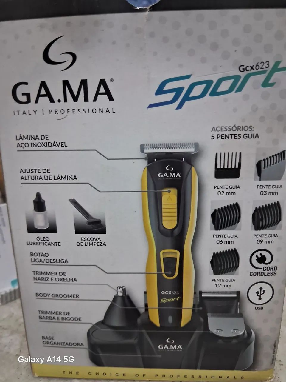 Máquina de Cortar Cabelo Gama Sport Gcx6 23 - Novo