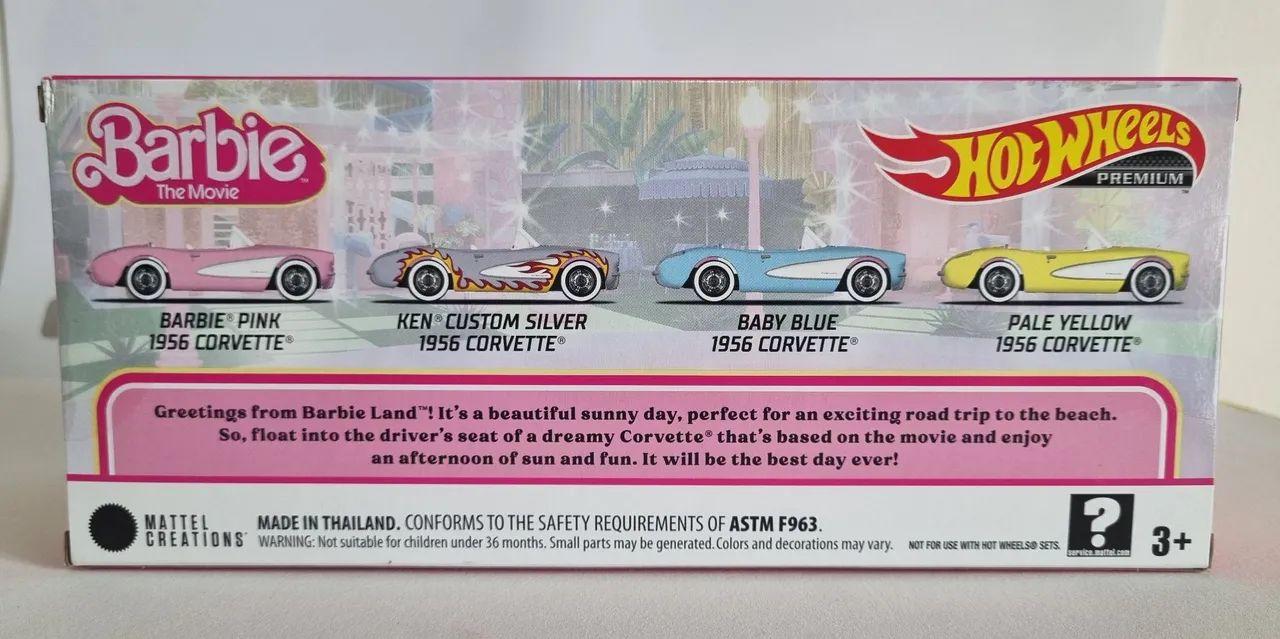 Hot Wheels Premium 1956 Corvette Collector Set Barbie The Movie  - Foto 5