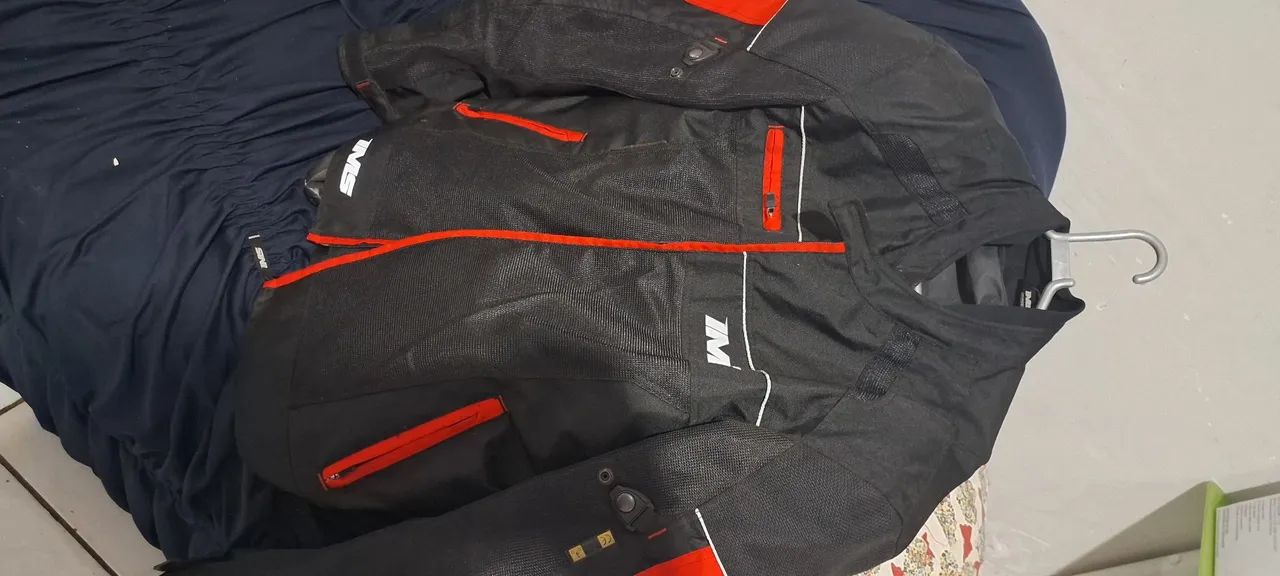 Jaqueta de Motoqueiro IMS - Preta com Vermelho - Foto 3
