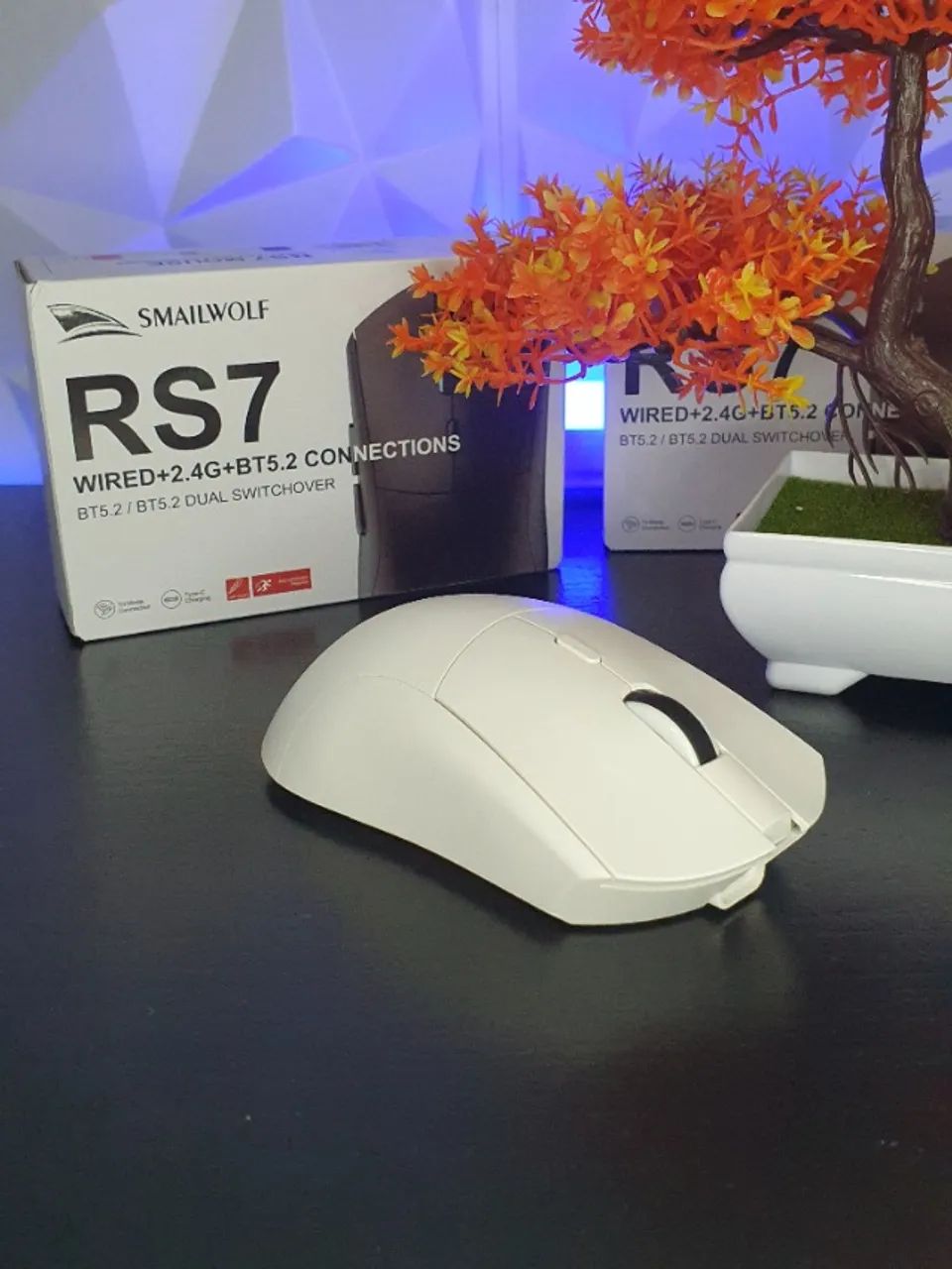 Mouse Smailwolf RS7 - Tri Mode, Sensor PixArt, 20.000 DPI - Foto 4