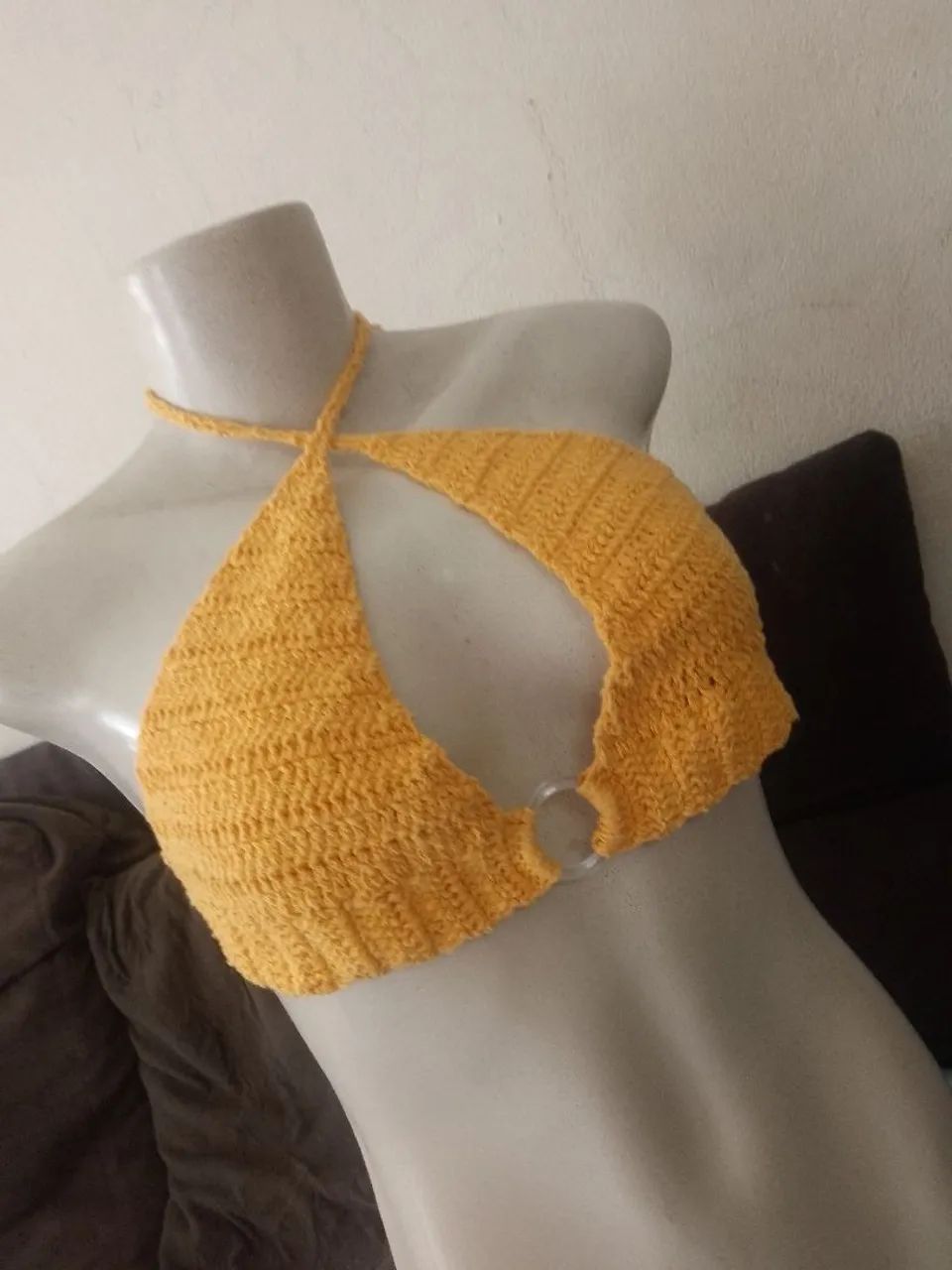 Top em crochê 
