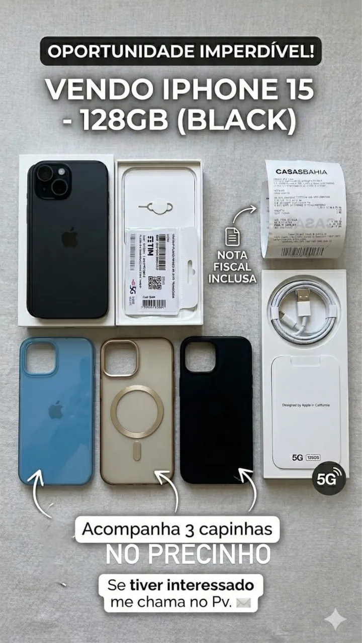 iPhone 15 128GB - Celulares e Smartphones - Vila Ceres, Barueri