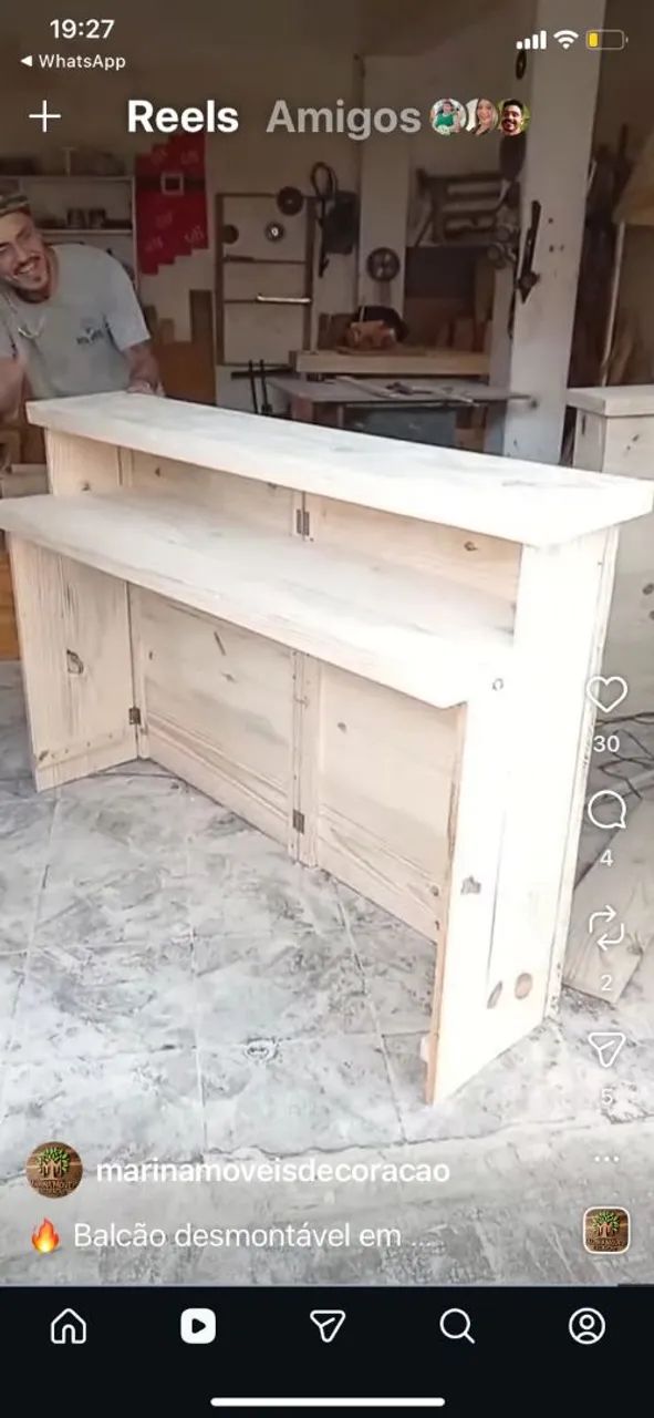 Balcão desmontável para eventos 