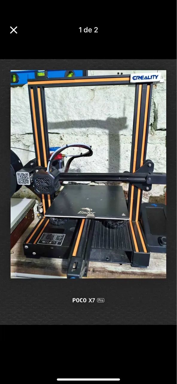Impressora 3d ender 3v2 com upgrade  - Foto 4