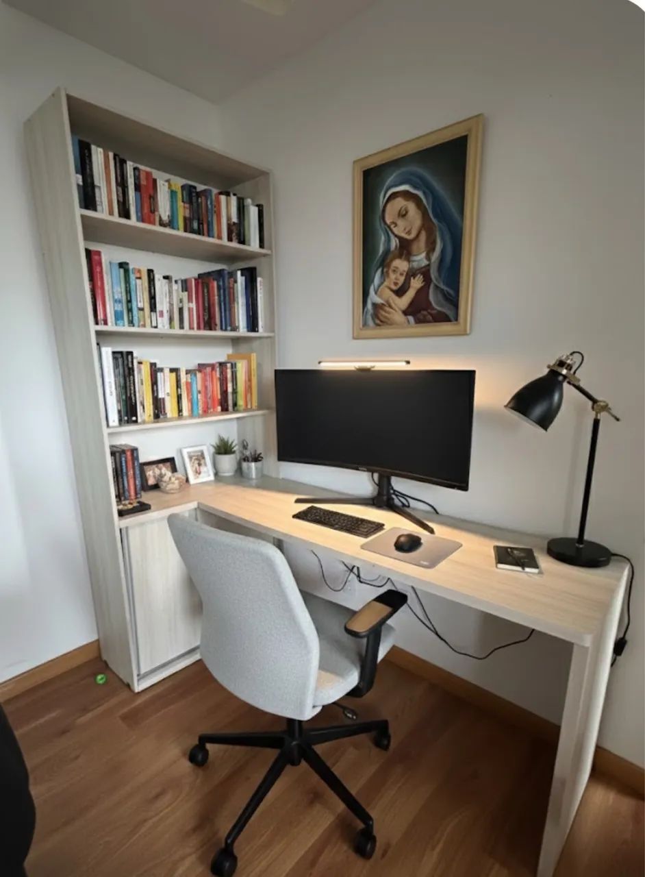 MESA COM ESTANTE DE ESCRITÓRIO 65193077542657120