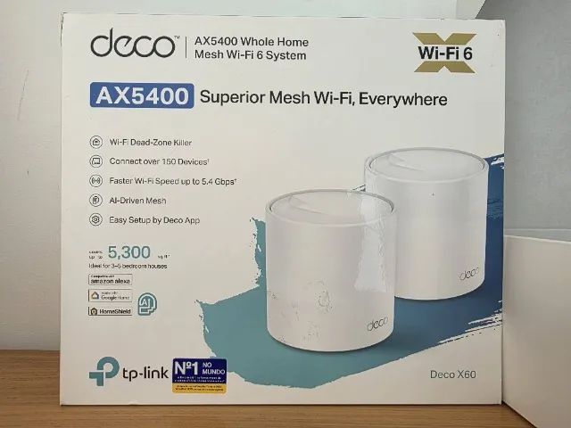 Roteador Tp-link WiFi 6 Deco X60 (Ax5400) Dual Band - com 2 unidades - Foto 3