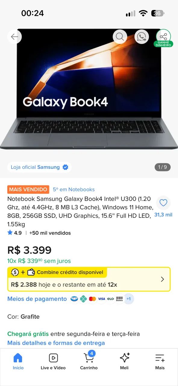 Notebook Samsung Galaxy Book 4 - Foto 3