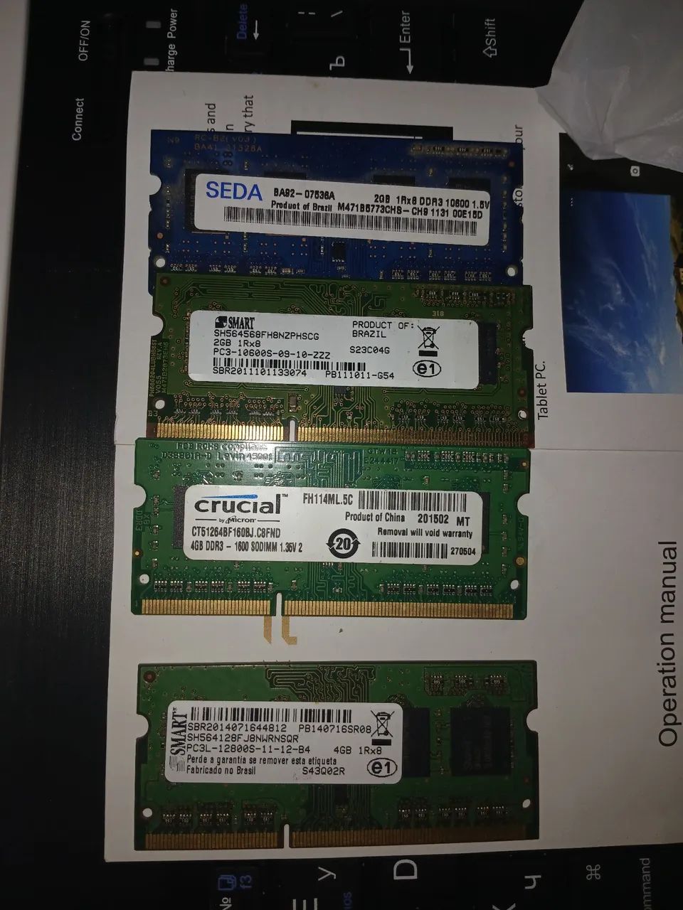 Memórias de notebook 