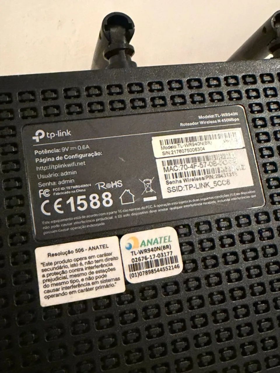     TP-Link TL-WR940N | Wi-Fi 450 Mbps | Ótimo Estado - Foto 5
