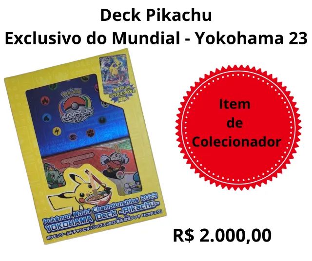 Pokémon - Deck Pikachu EXCLUSIVO do Mundial de Yokohama - RARIDADE