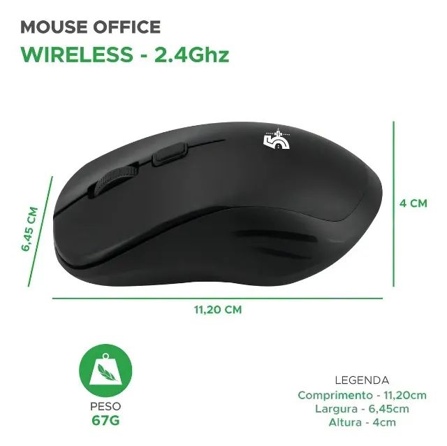 Combo Teclado E Mouse Querty Wireless Sem Fio 2.4ghz - Foto 4