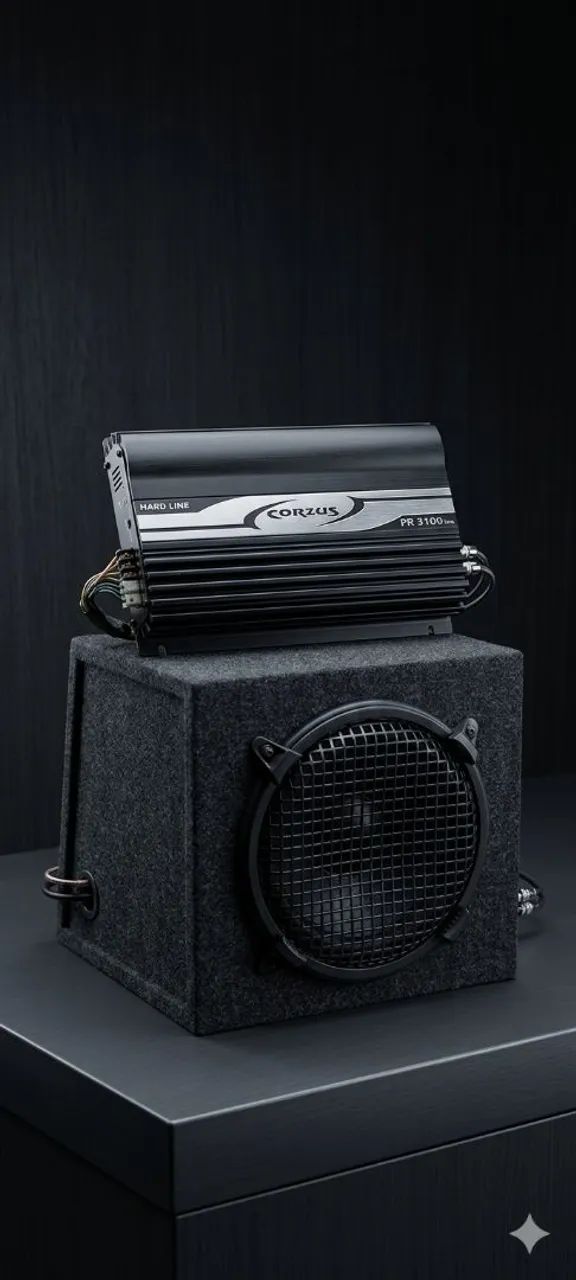 Módulo Corzus 3100 + Caixa Selada Subwoofer Bravox 10"