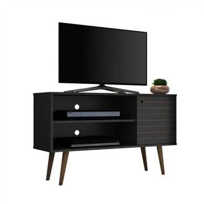 Rack para TV na cor preta 