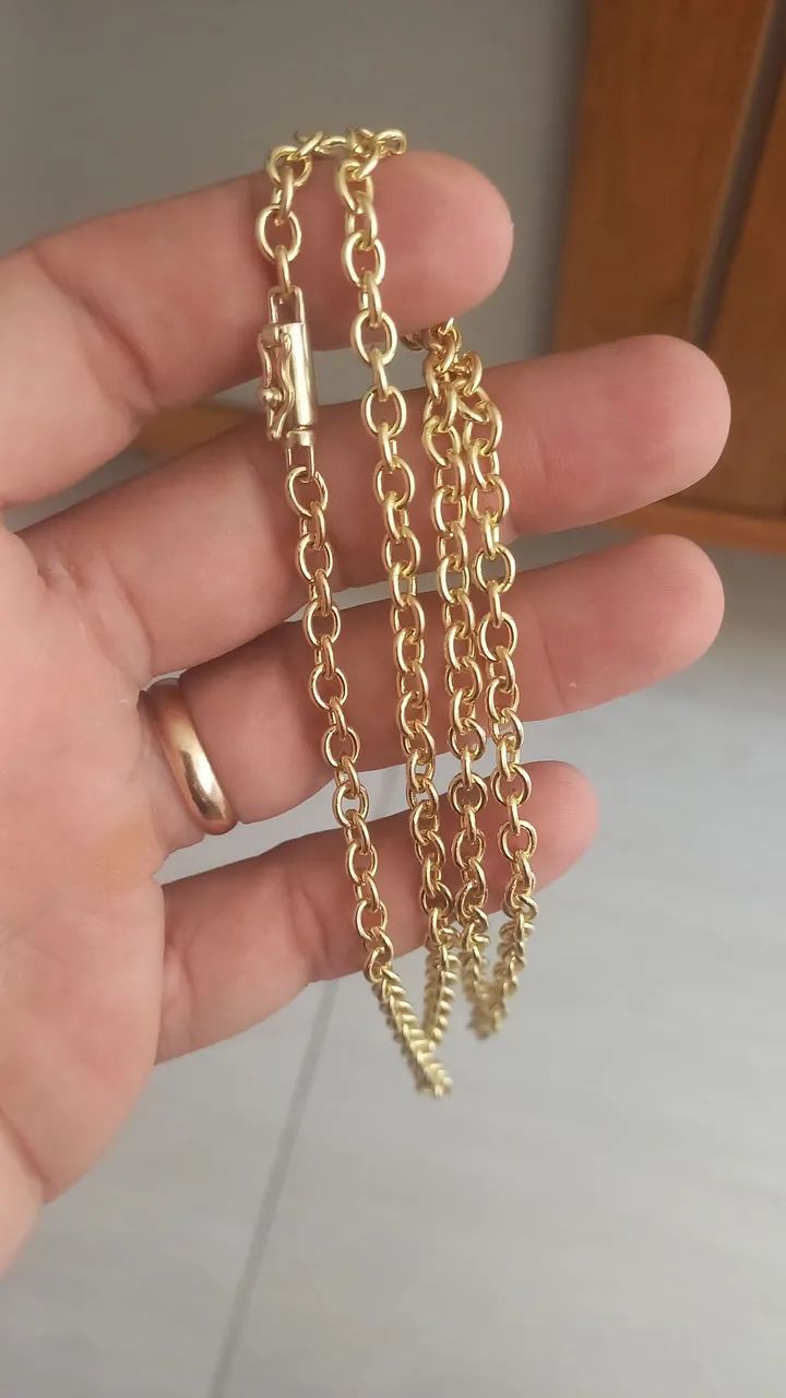 Cordão Cadeado Boleado 3mm