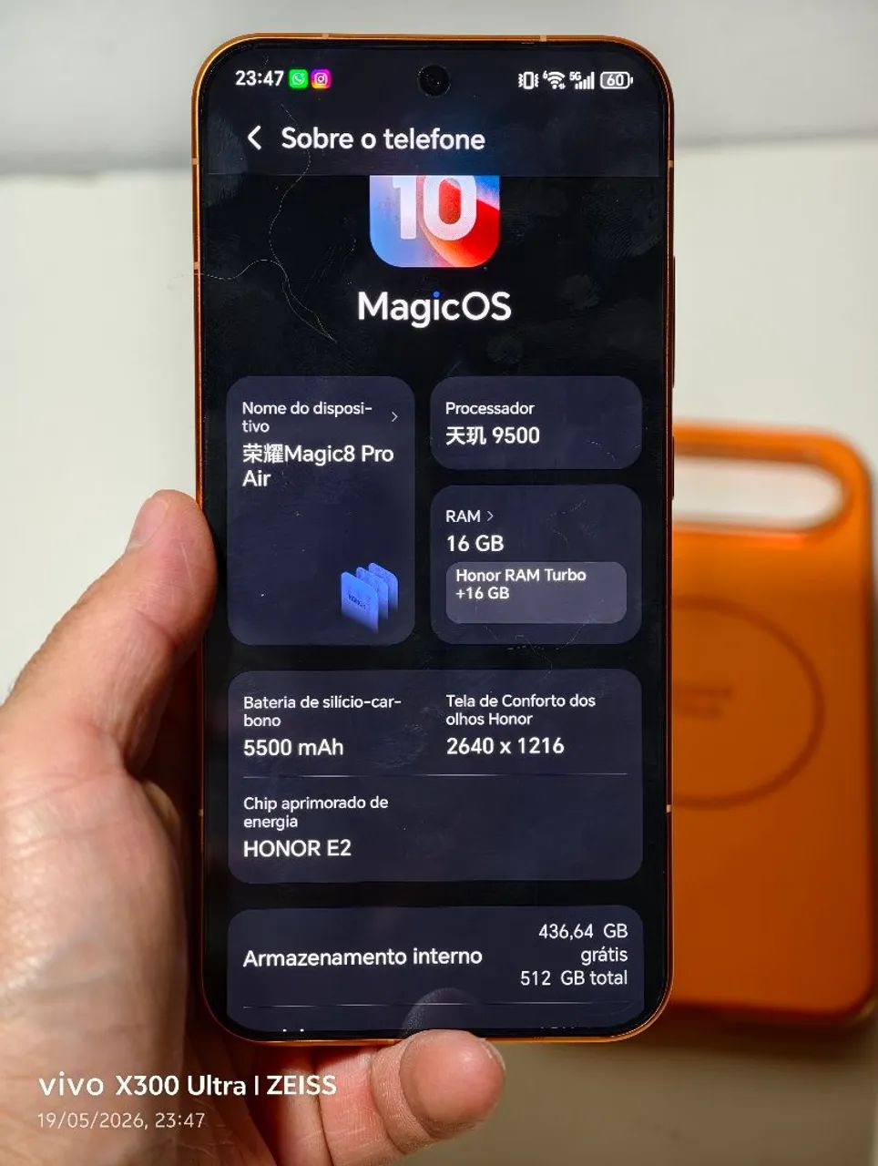 Honor Magic 8 pro air 16/512 **Apenas aparelho - Celulares e Honor Magic 8 pro air 16/512 **Apenas aparelho - Celulares e