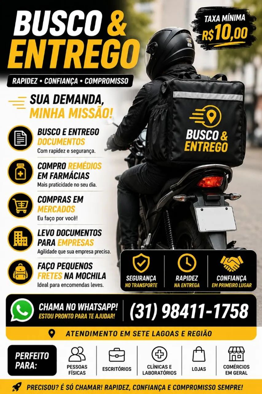 Motoboy em Sete Lagoas | Documentos, Compras e Pequenos Fretes - Foto 3