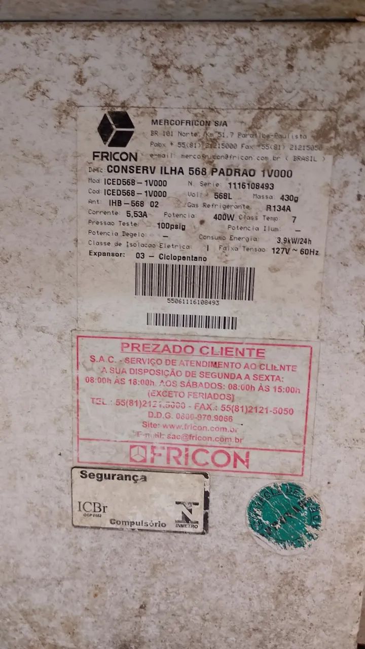 Freezer ilha fricon 568 padrão  - Foto 4