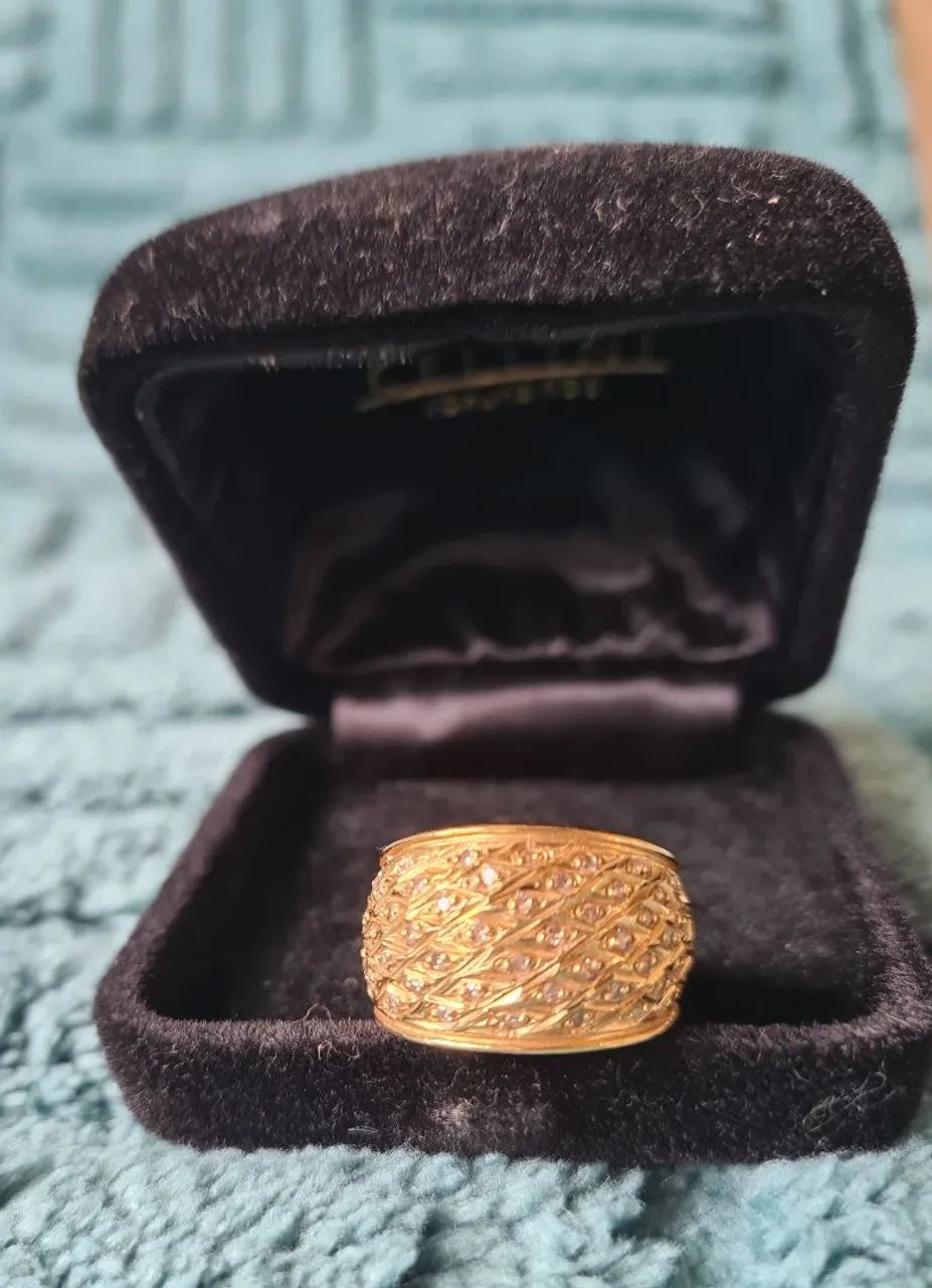 Anel Colmeia Ouro 18k - Foto 2
