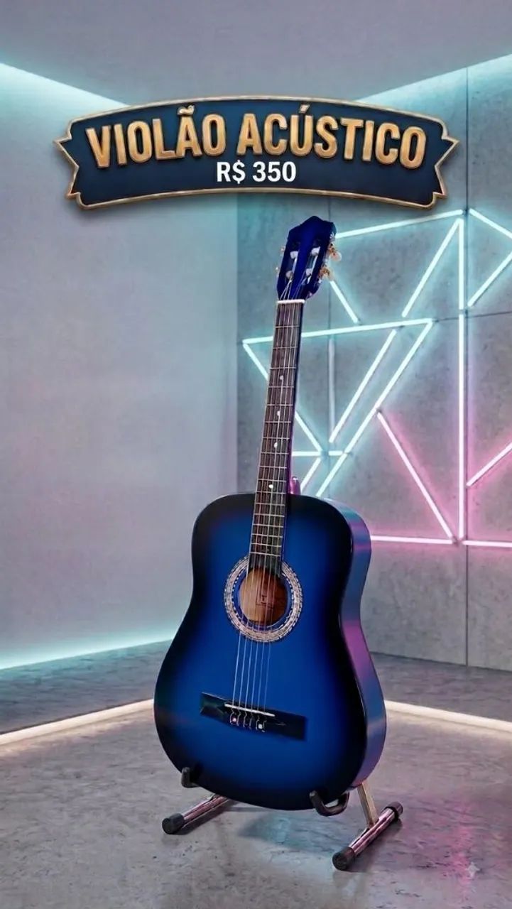 violão clássico azul 