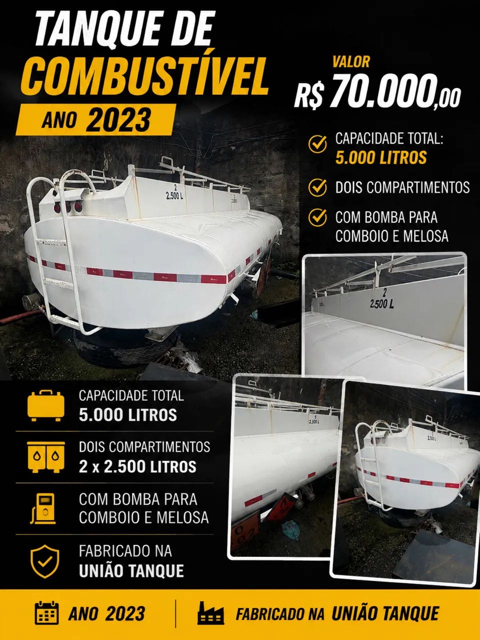 TANQUE DE COMBUSTÍVEL COMBOIO 