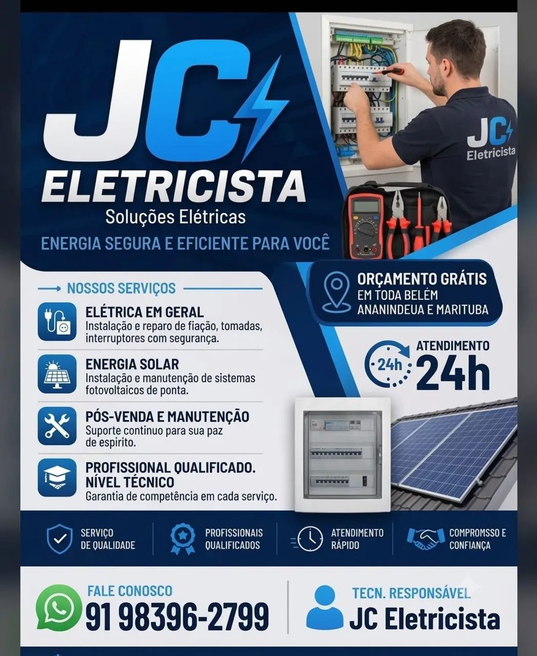 eletricista profissional 24h