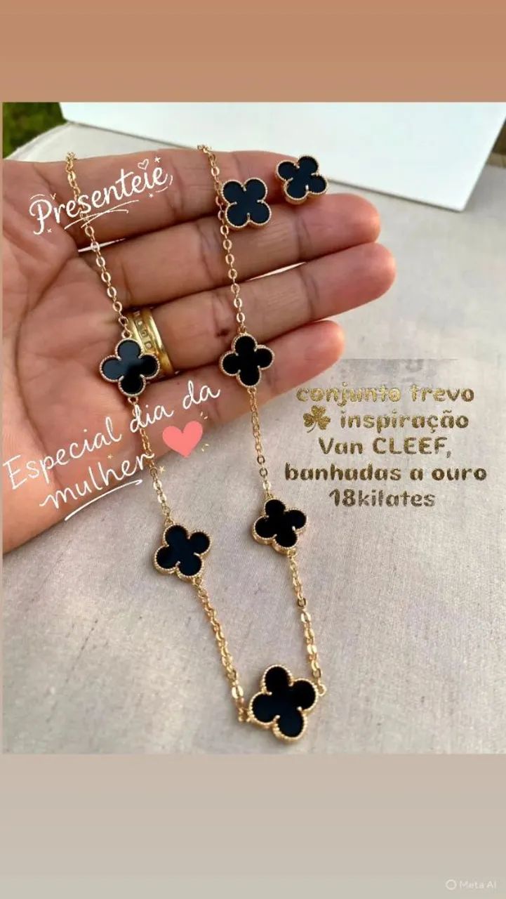 KIT TREVO VIRGÍNIA INSPIRAÇÃO VAN CLEEF  - Foto 2