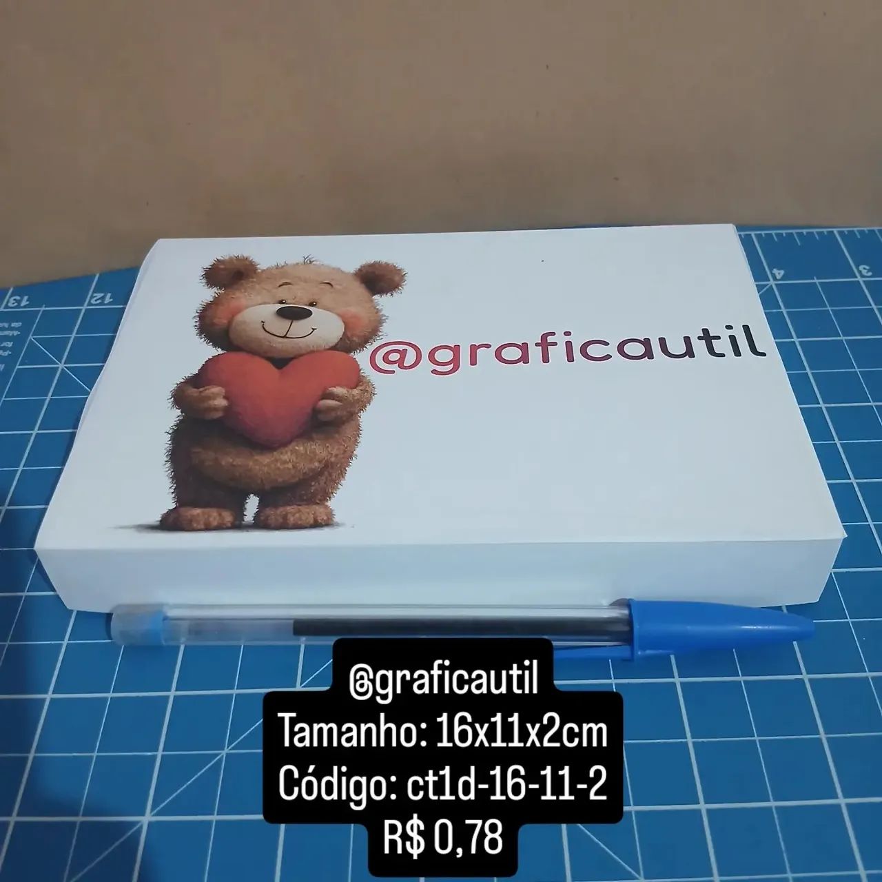 Caixa de Papel P R$ 0,68433925452035543043