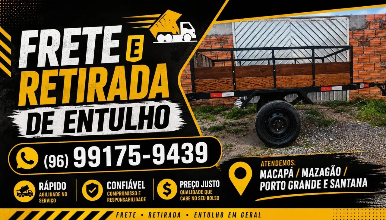 Frete rápido/retirada de entulhos 