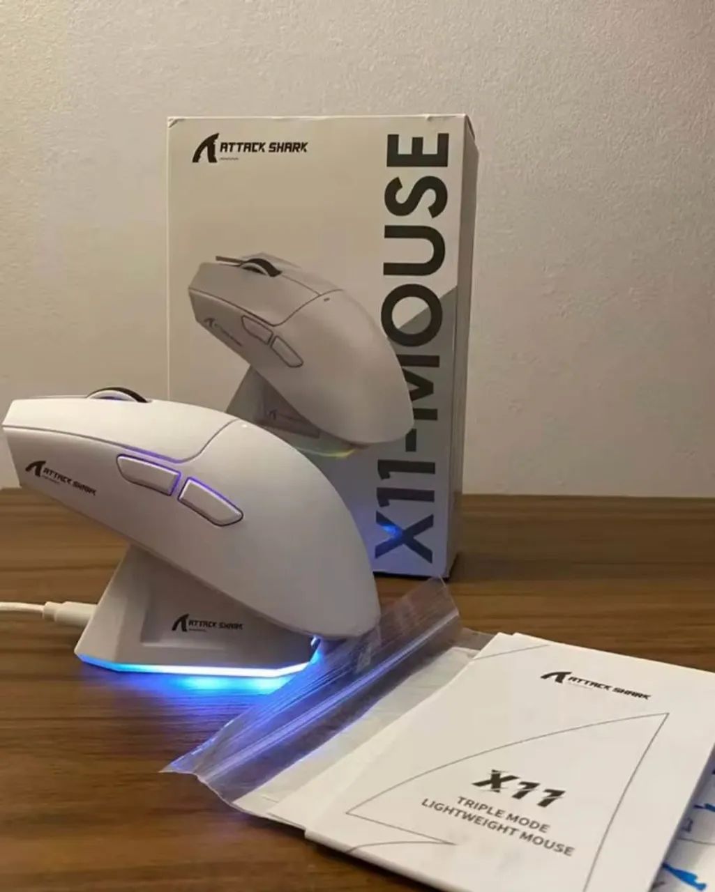 Mouse Attack Shark X11 com base de carregamento Lacrados!