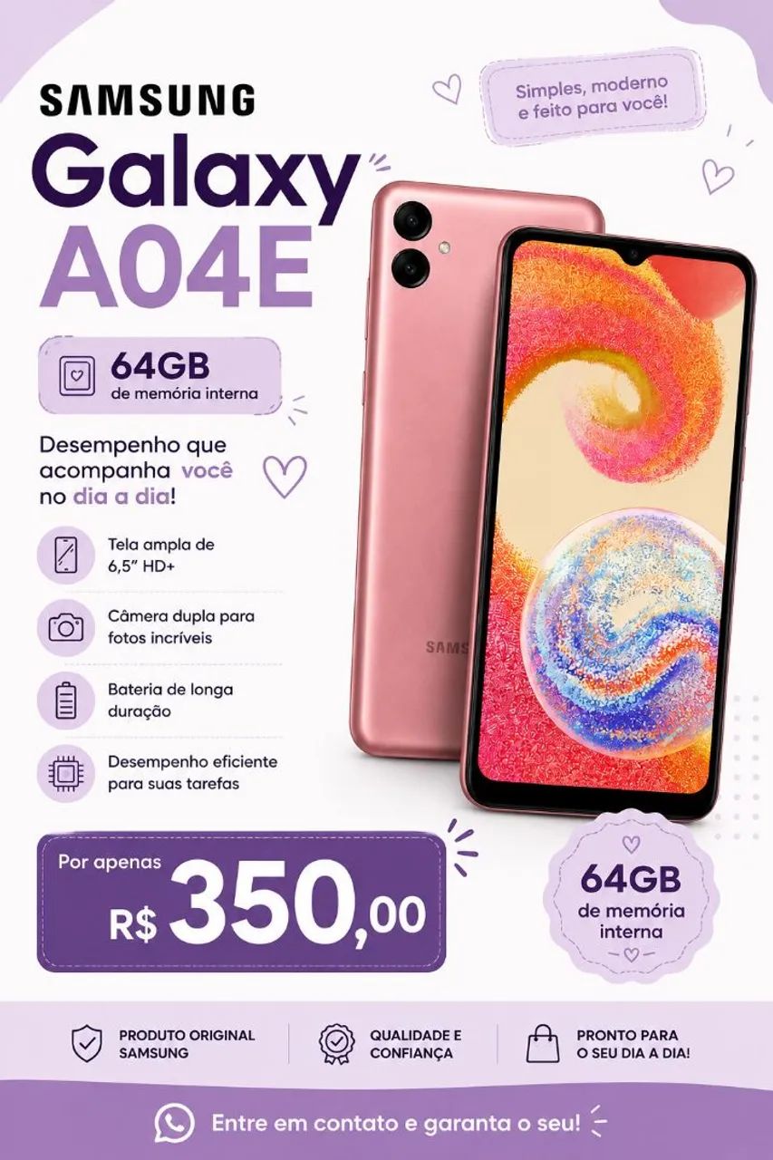 Celular Galaxy A04e - 64g