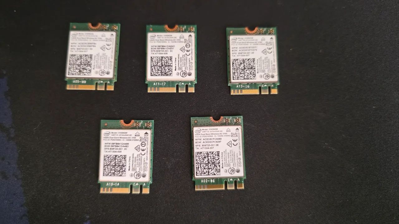 Placa wireless Intel 3165NGW Wi-Fi e Bluetooth Notebook - Foto 2