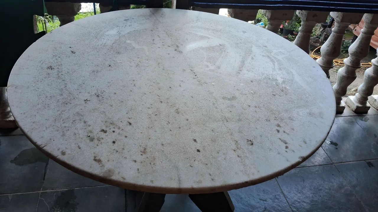 Tampo de mesa granito redondo 