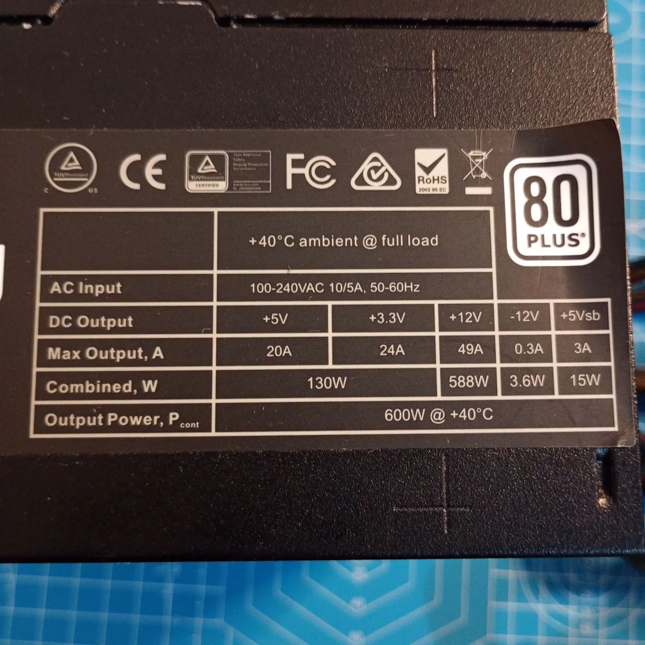 Fonte EVGA 600W 80 Plus White - Foto 3
