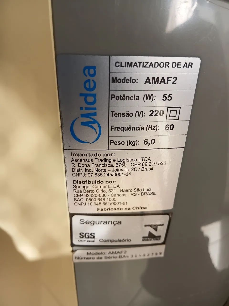 Climatizador de ar Midea 220volts - Foto 2