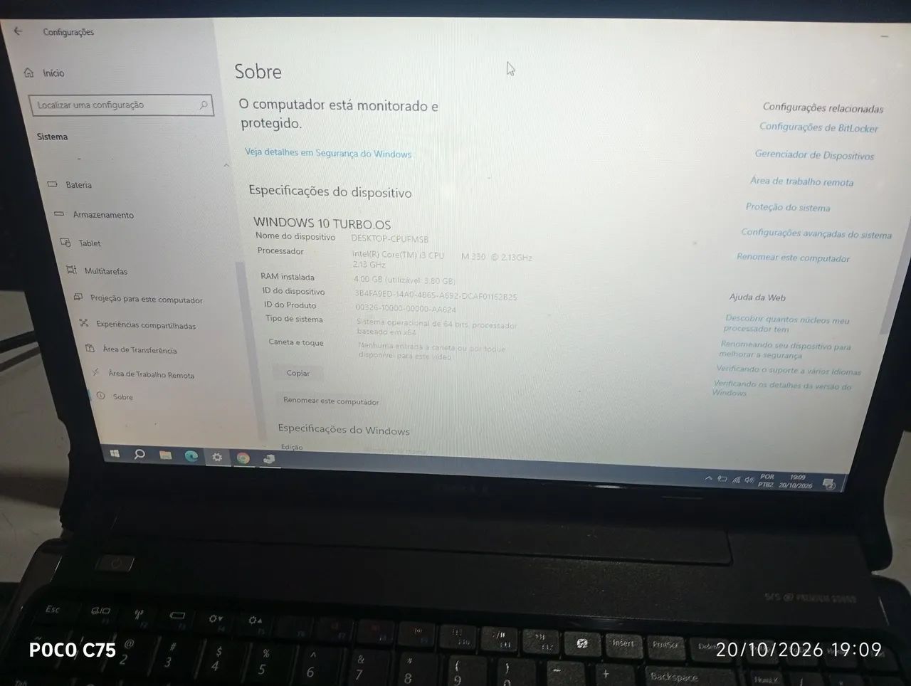 Notebook del core i3 , 3 gercao 