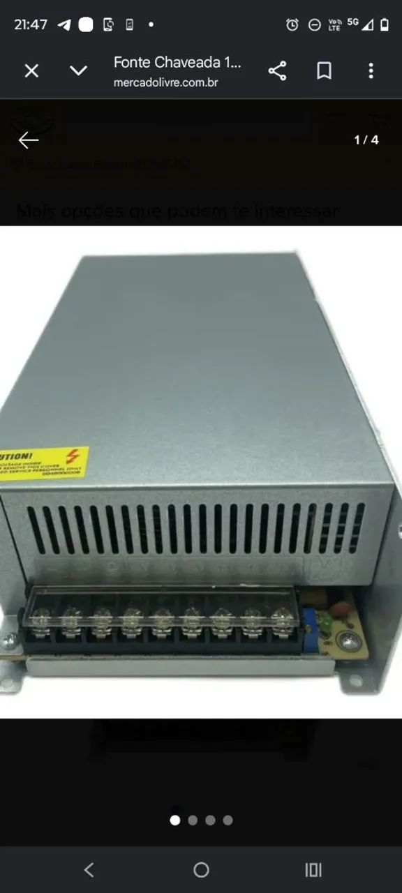 Fonte turbo chaveada 160 amperes 12v 