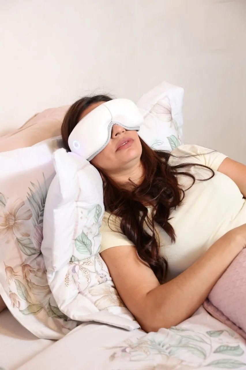 Massageador Ocular Elétrico Relaxamento com Aquecimento Ajuste Confortável - Foto 5