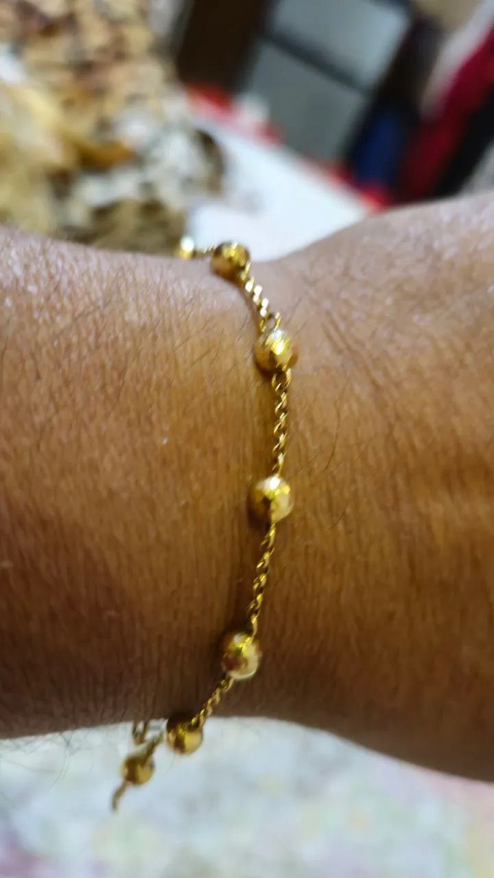 Pulseira feminina ouro 18k - Foto 4