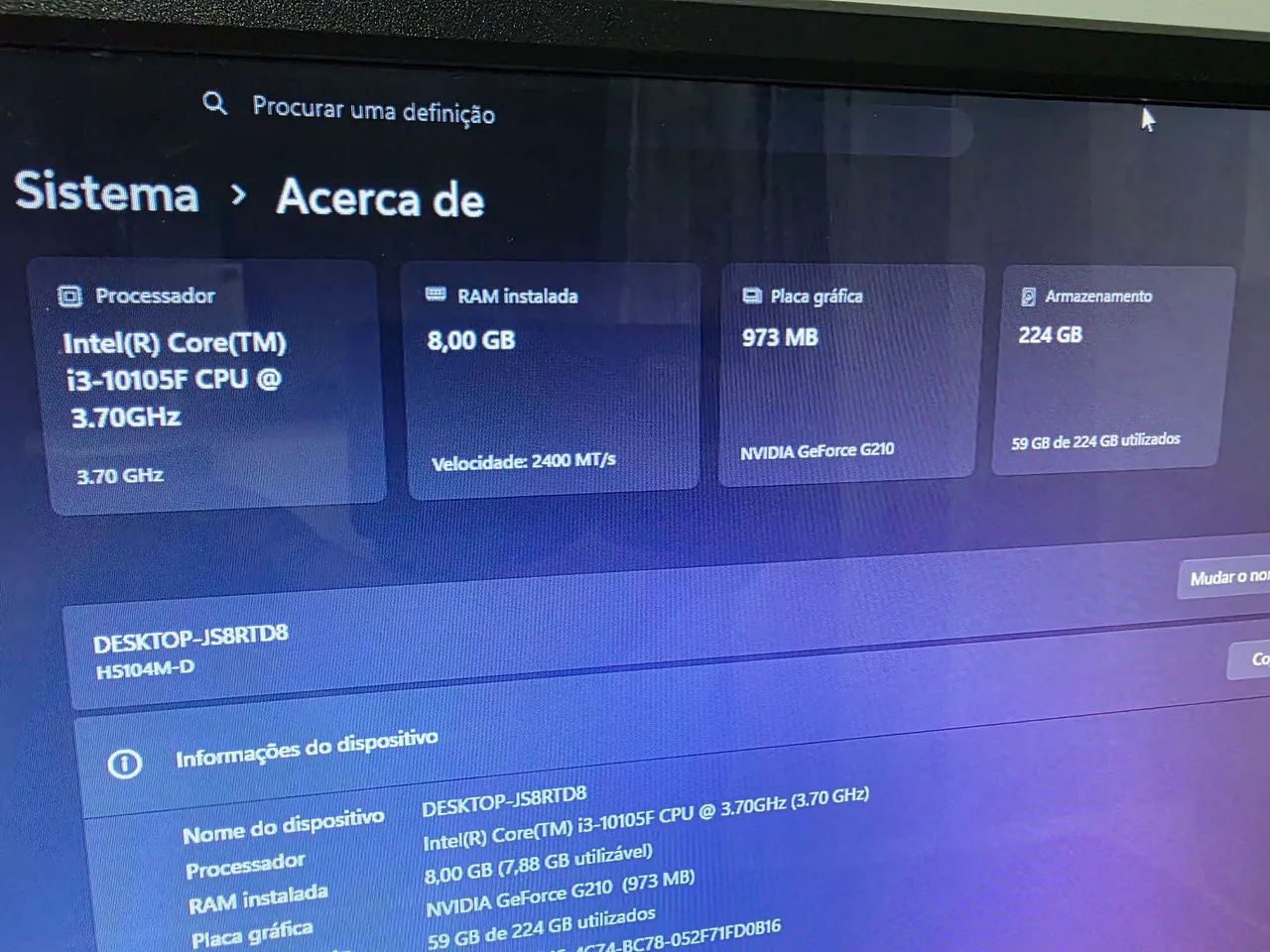 PC Completo i3 10ª 8gb 240 SSD - Foto 3