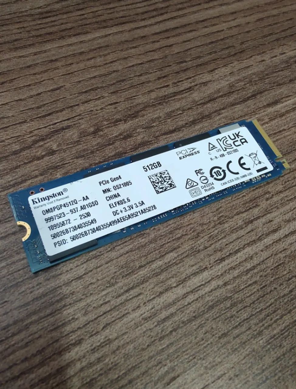 SSD Kingston 512GB NVMe PCIe Gen4x4 M.2 2280 SSD - Foto 2
