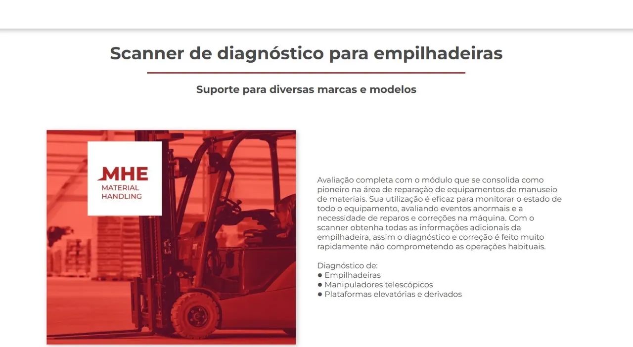 Scanner de diagnóstico para empilhadeiras - Foto 2