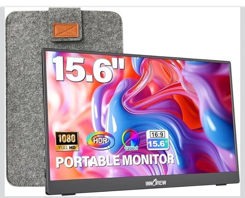 Monitor portátil de 15,6 1080p Com suporte e Case
