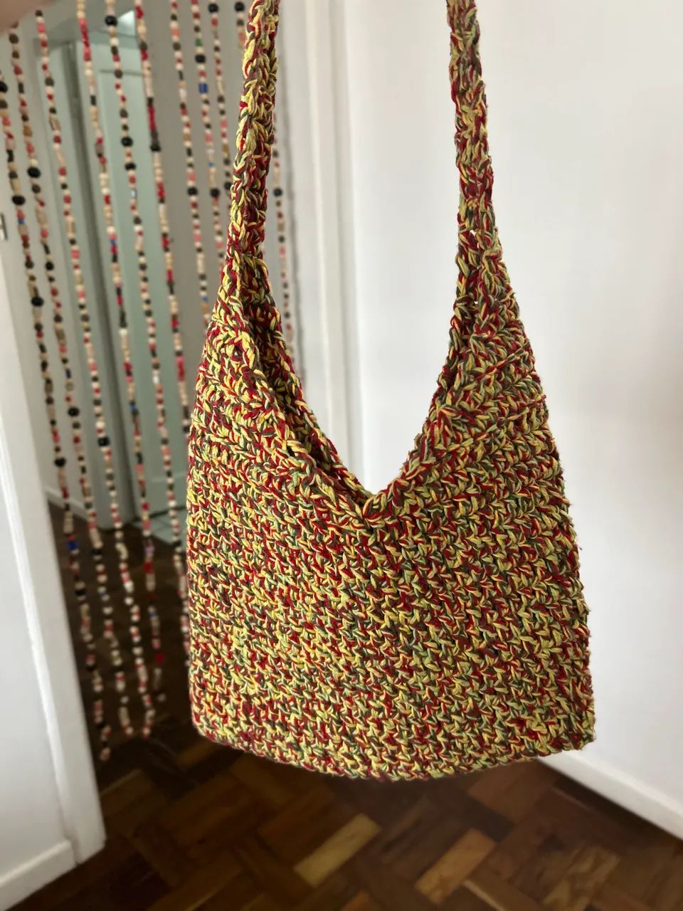 Bolsa de crochê fio mesclado