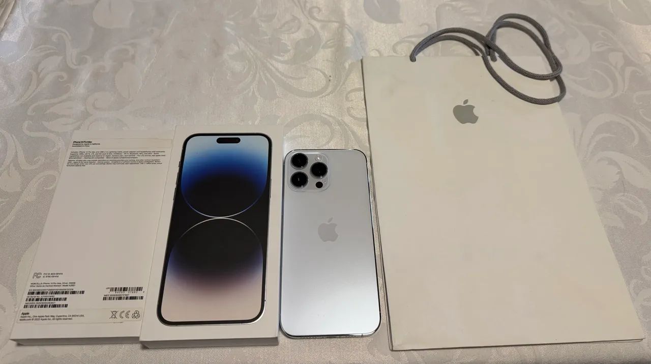 iPhone 14 Pro Max Silver 256GB. IMPECÁVEL!!! - Celulares e