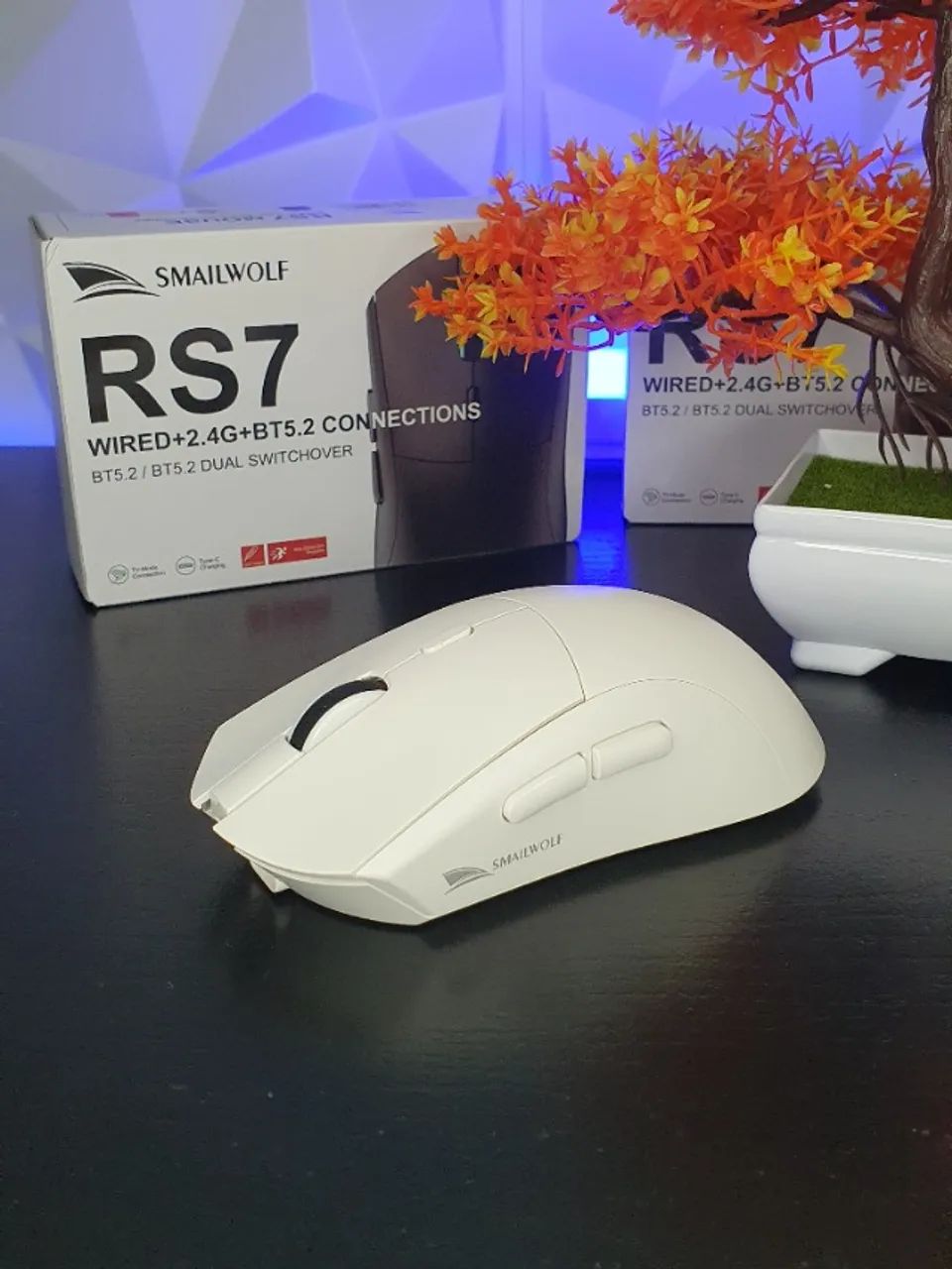 Mouse Smailwolf RS7 - Tri Mode, Sensor PixArt, 20.000 DPI