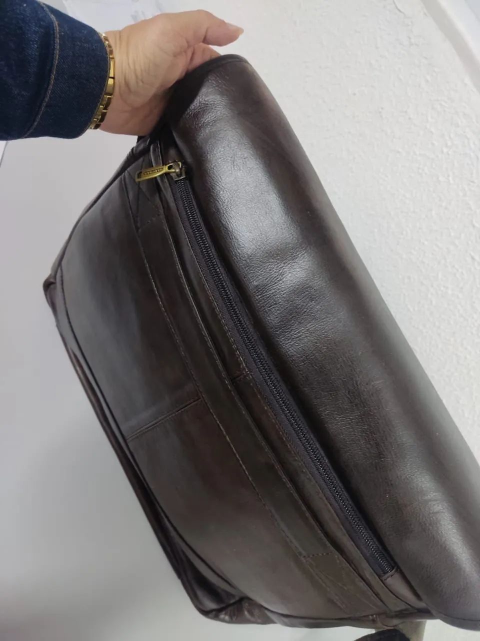 Bolsa couro masculina - Tiracolo executiva Vintage - Foto 4
