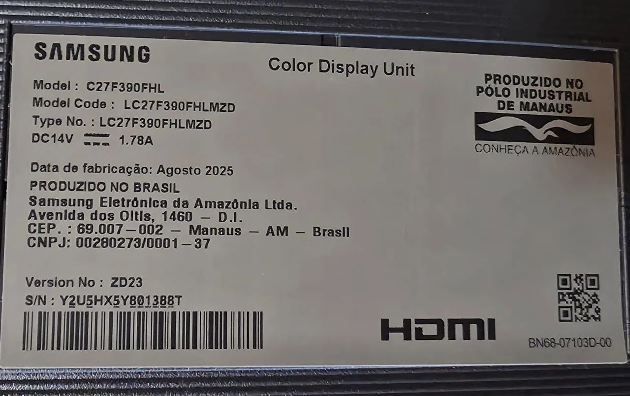 Monitor Samsung Curvo 27 polegadas Full HD - C27F390 - HDMI - Foto 4