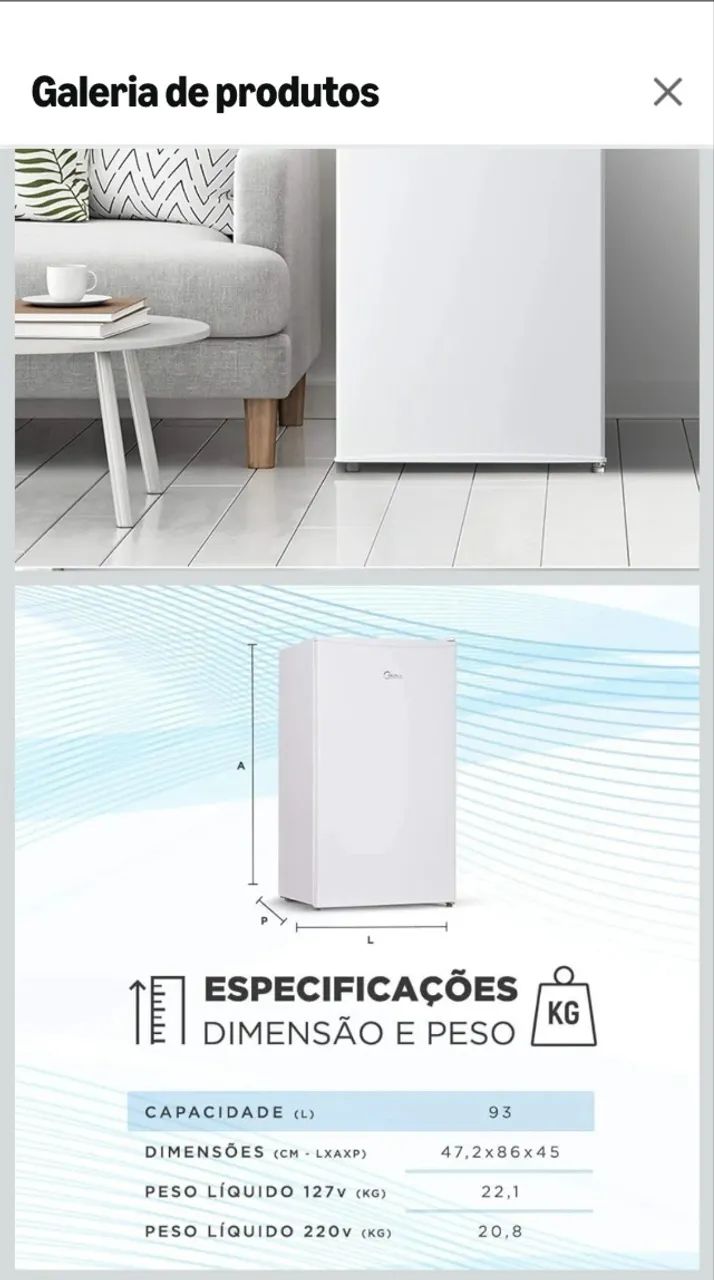 Frigobar Midea 93 Litros - Foto 4